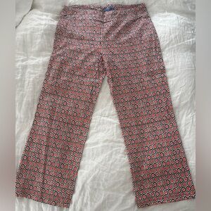 J. McLaughlin Coral, Navy & White Geometric Print Pants size XL Catalina Cloth